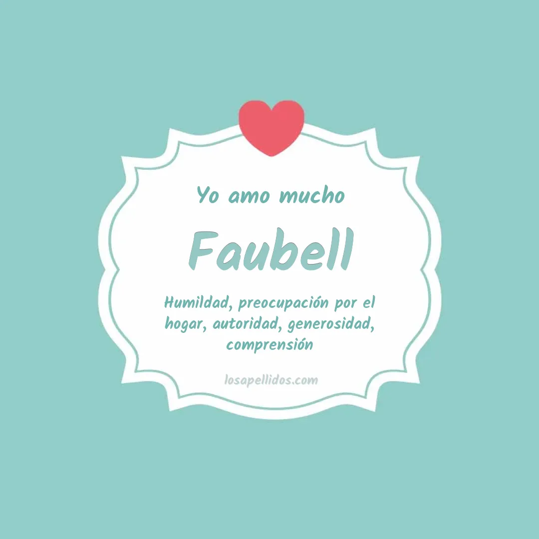 Yo amo mucho Faubell