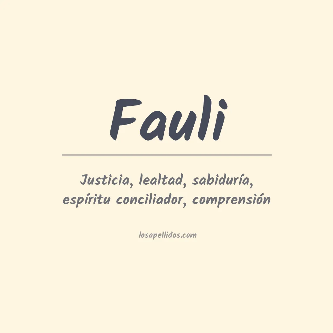 Apellido Fauli