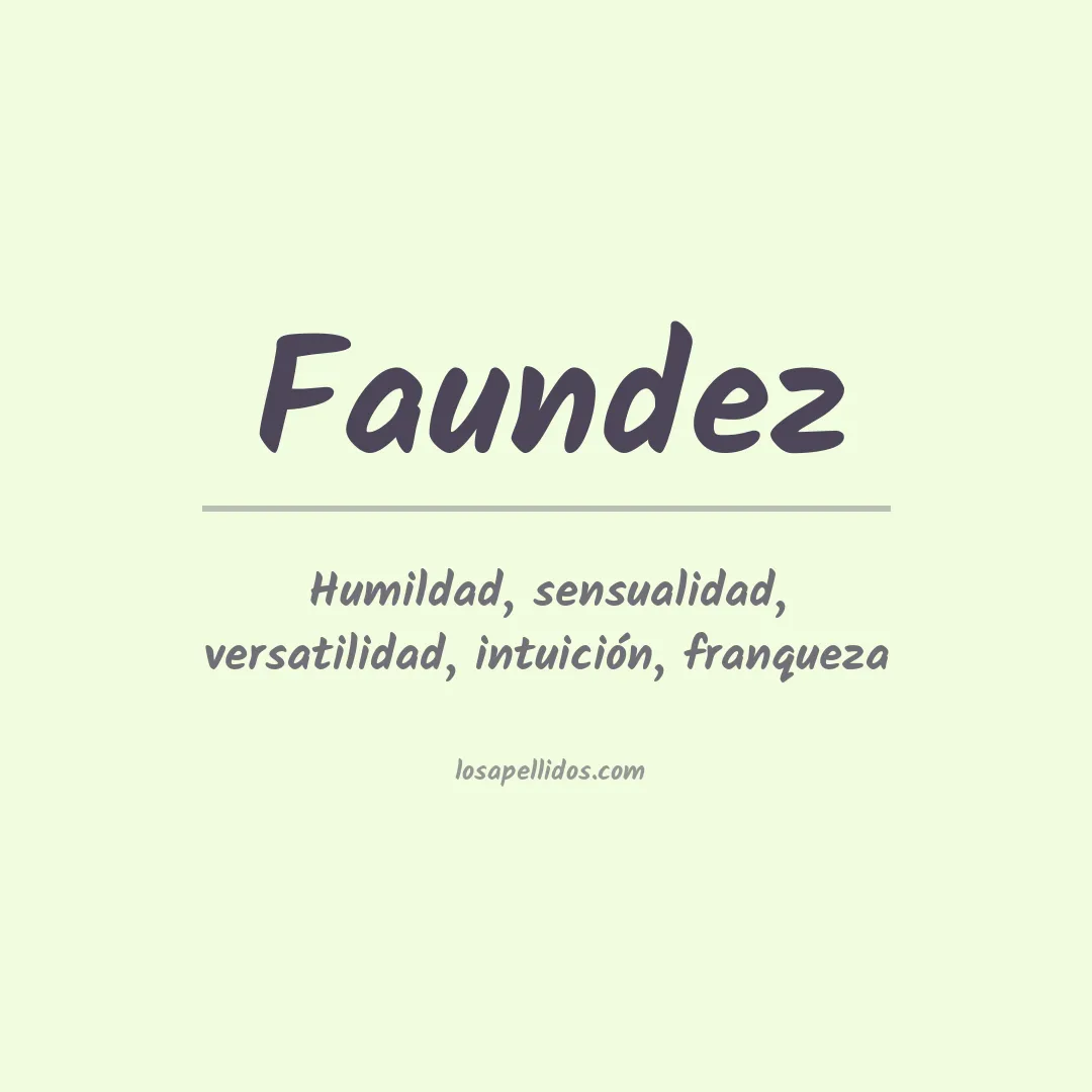 Apellido Faundez