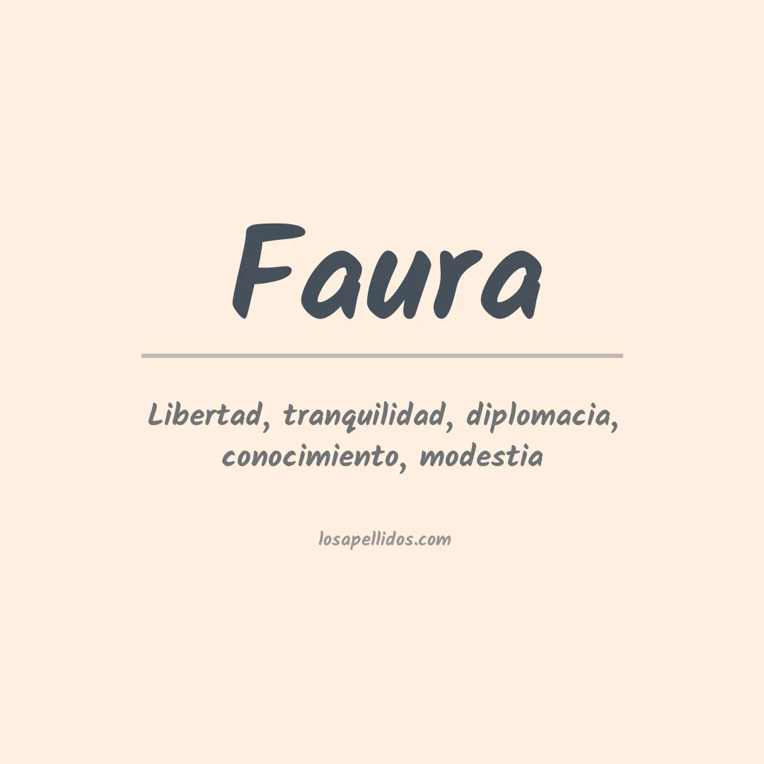 Apellido Faura