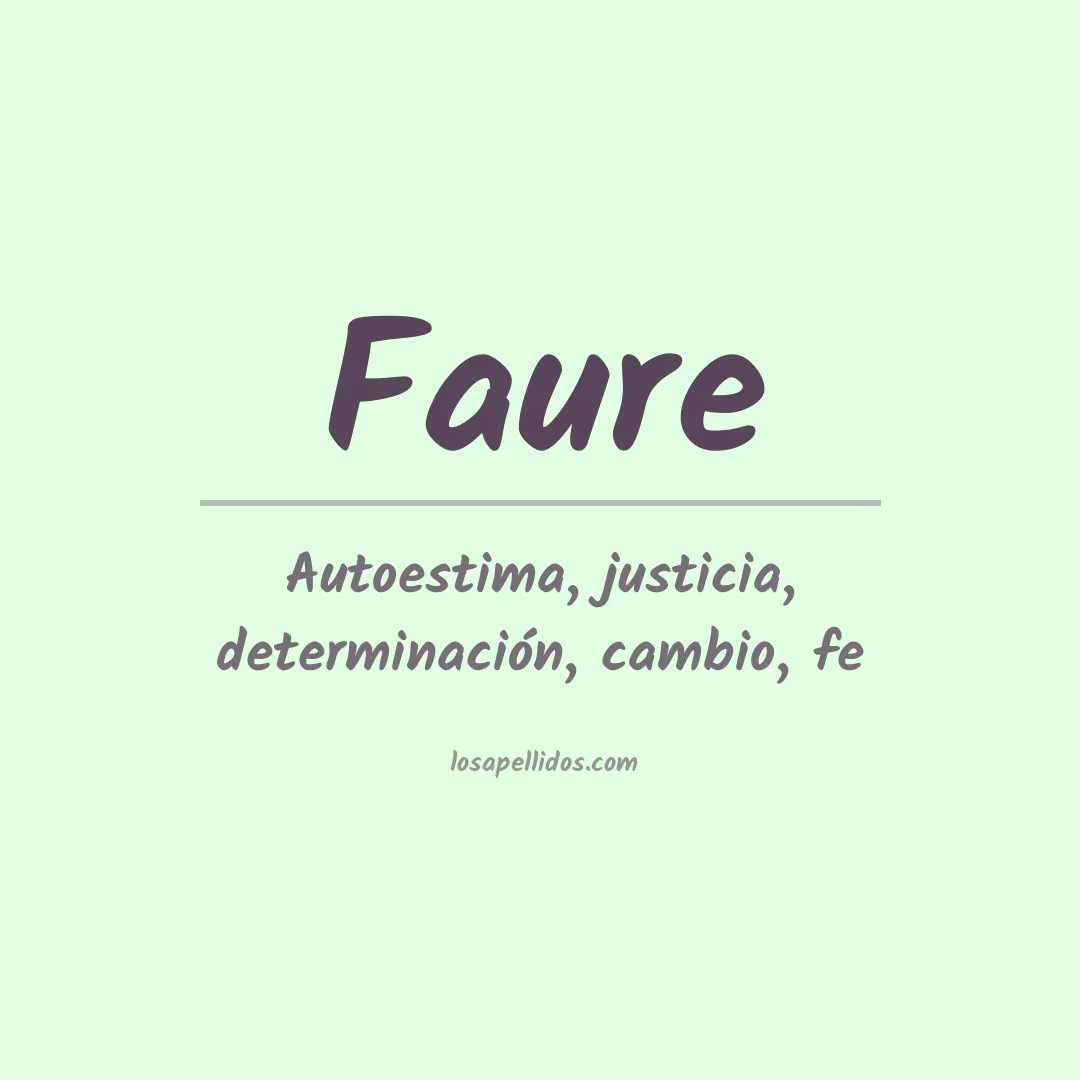 Apellido Faure