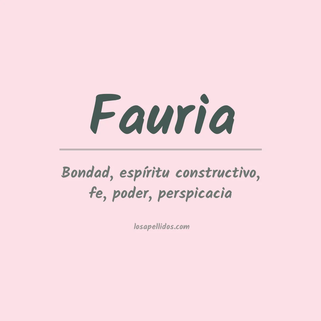 Apellido Fauria