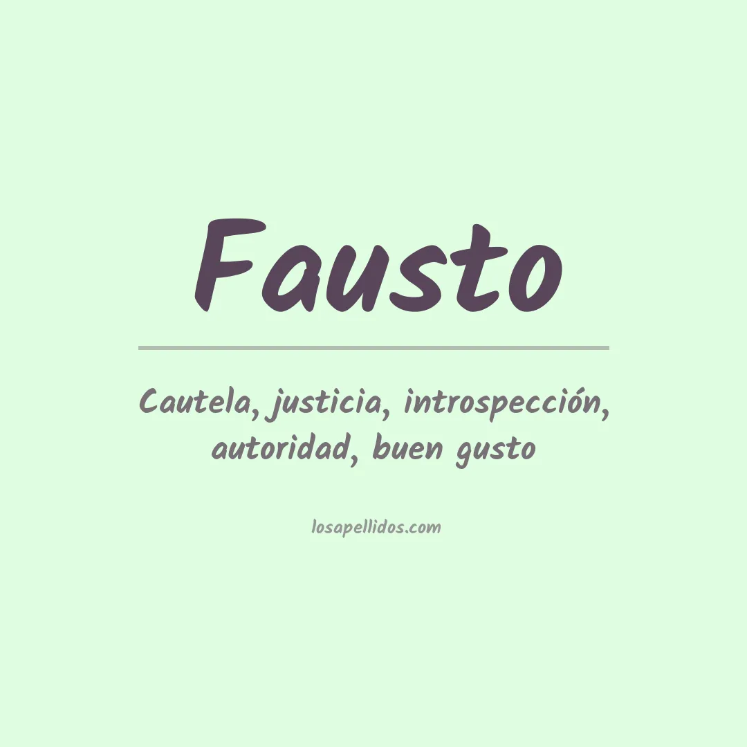 Apellido Fausto