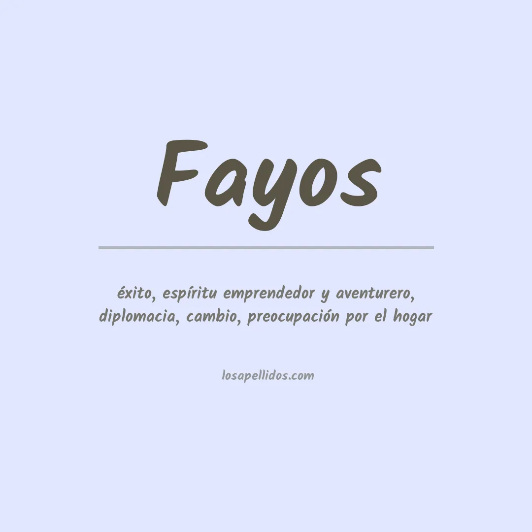 Apellido Fayos