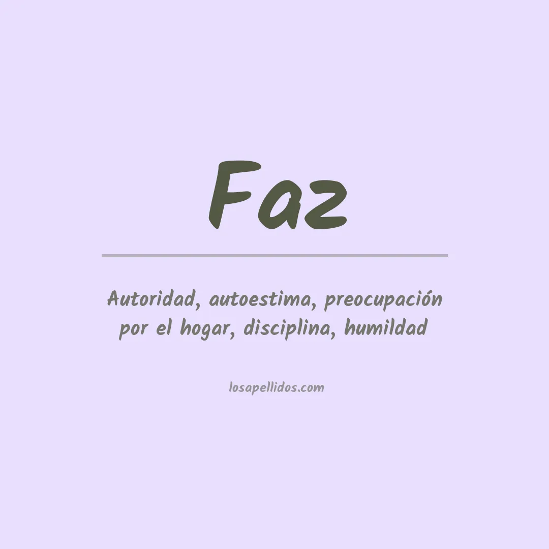Apellido Faz