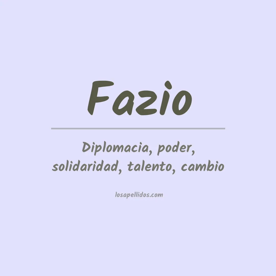 Apellido Fazio