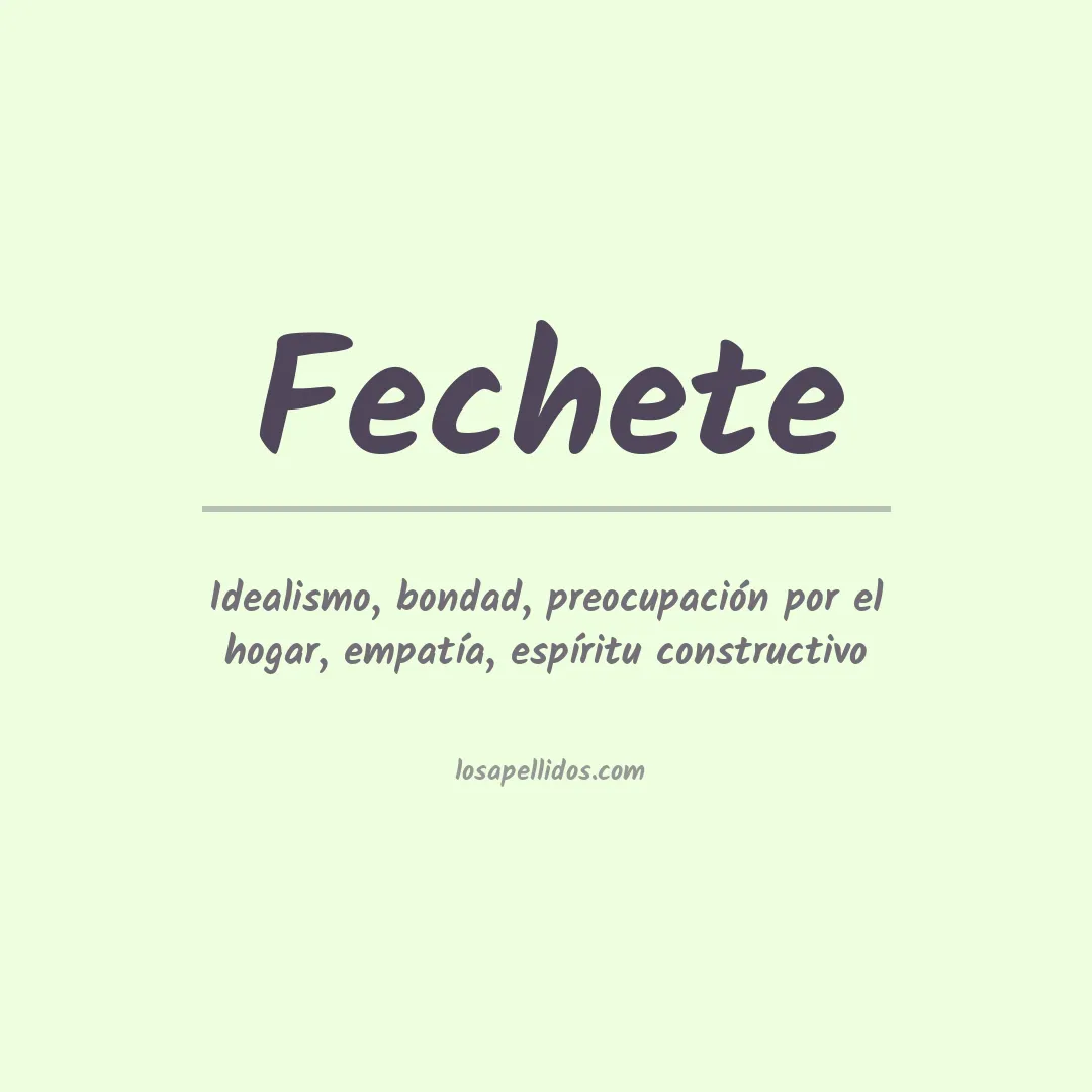 Apellido Fechete