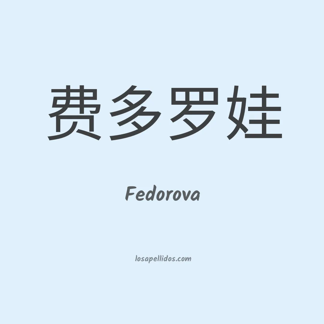 Fedorova en chino