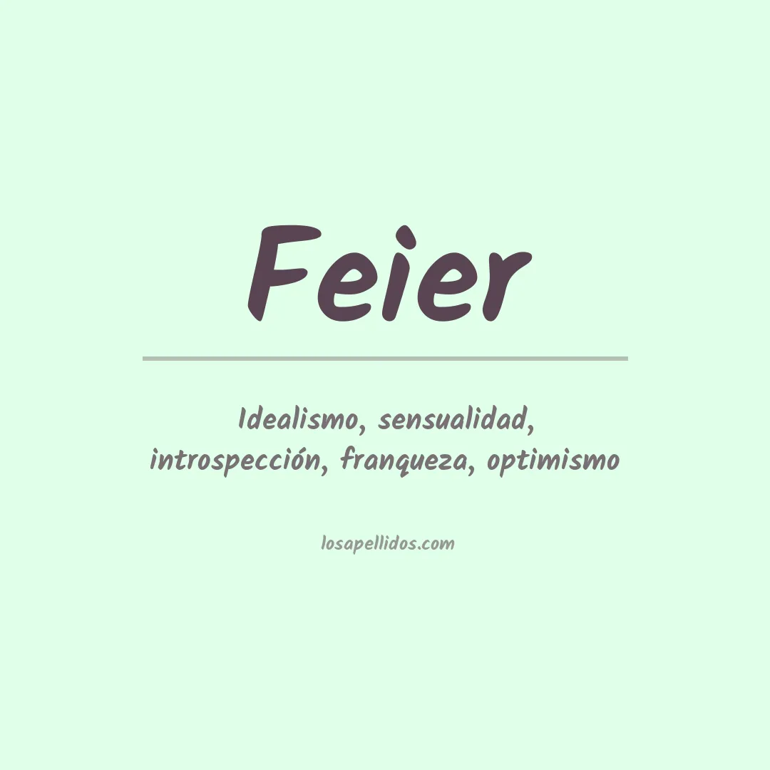 Apellido Feier