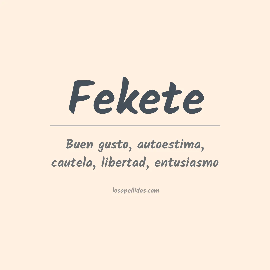 Apellido Fekete