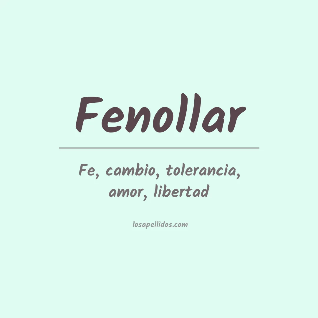 Apellido Fenollar