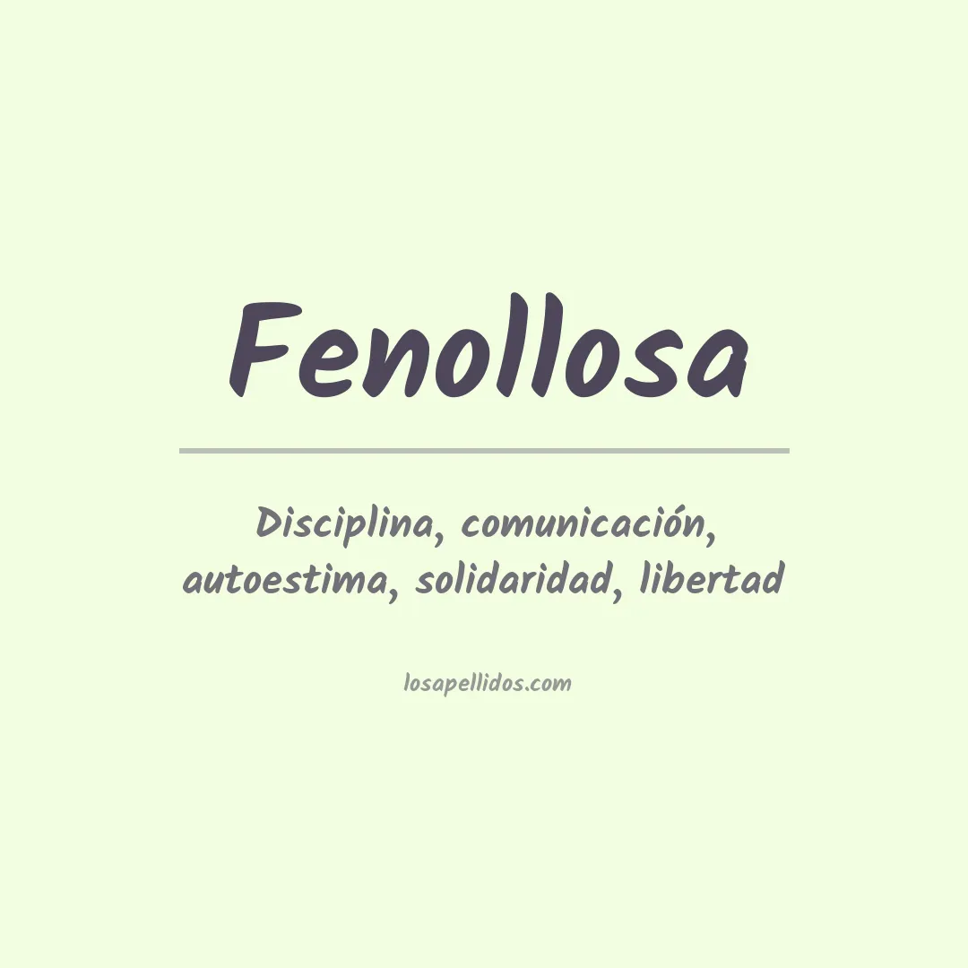 Significado del Apellido Fenollosa