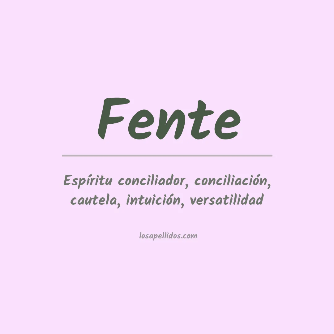 Apellido Fente
