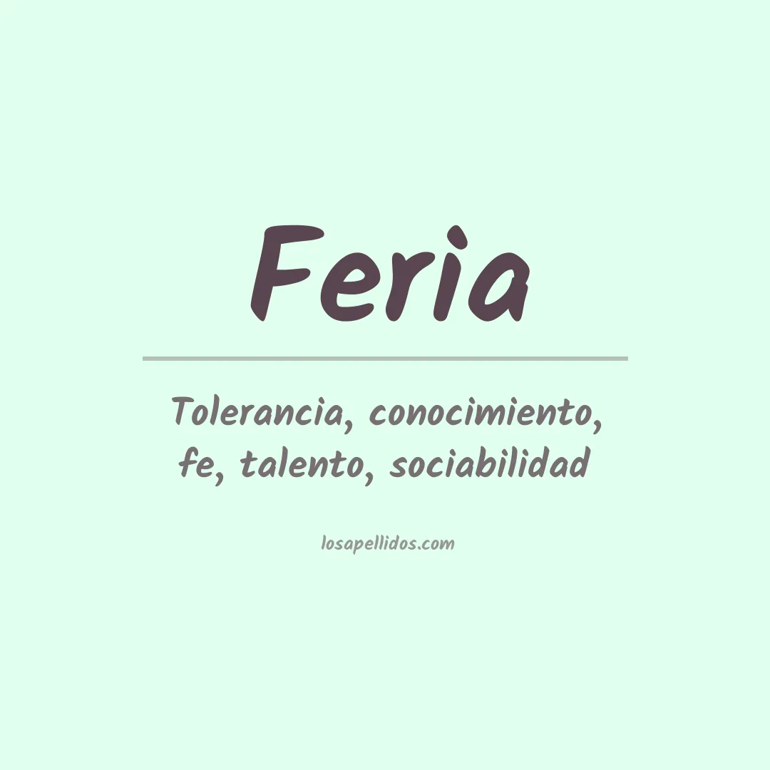 Apellido Feria
