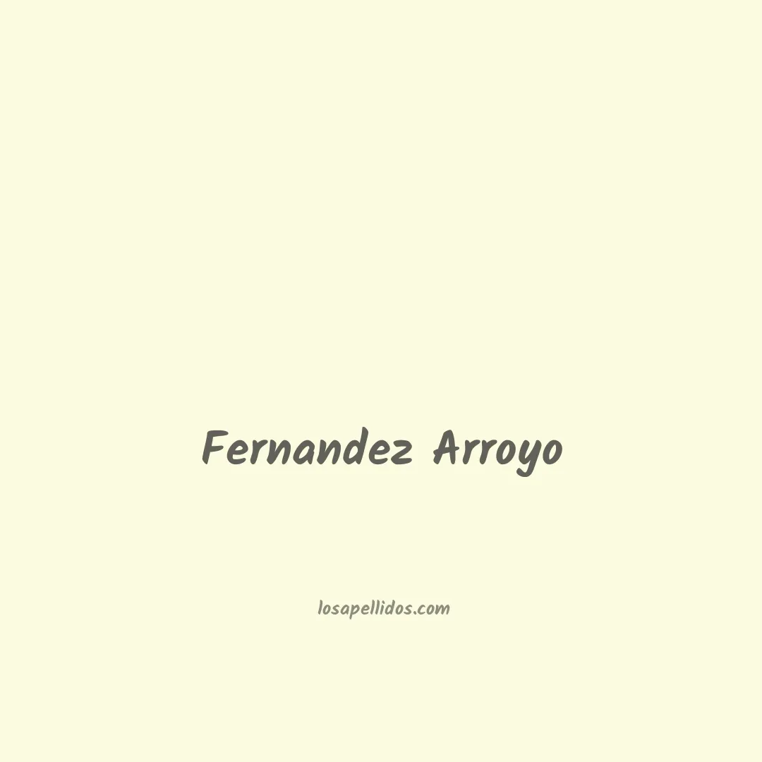 Fernandez arroyo en chino