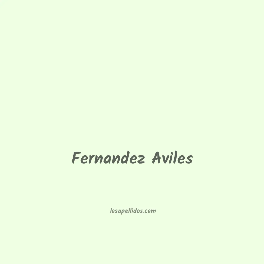 Fernandez aviles en chino