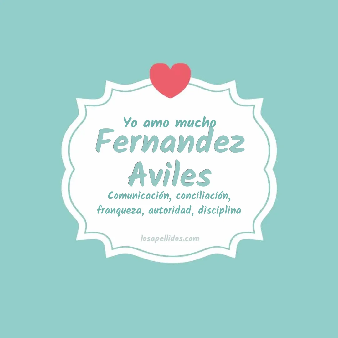 Yo amo mucho Fernandez aviles