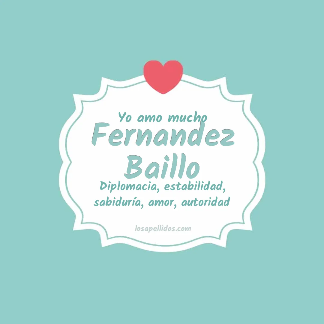 Yo amo mucho Fernandez baillo