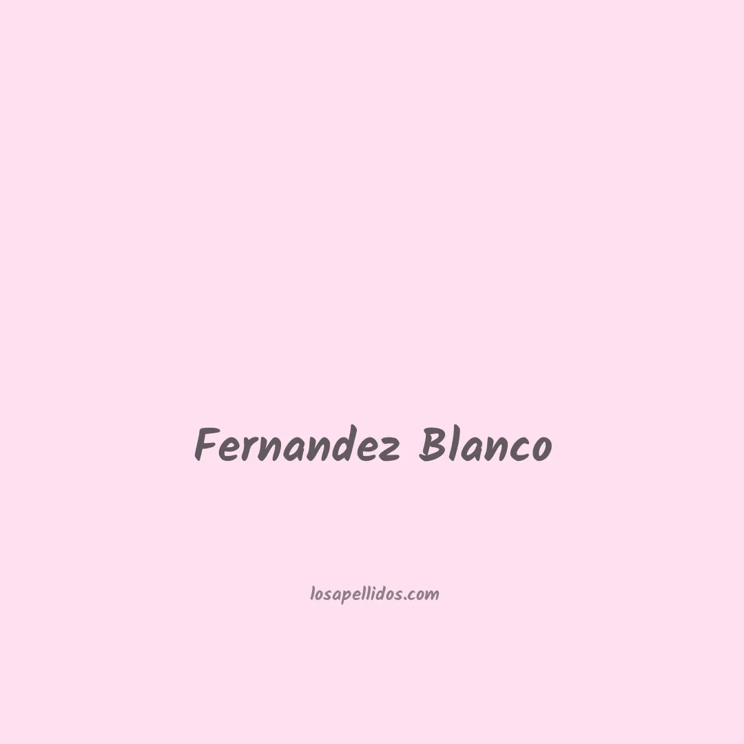 Fernandez blanco en chino