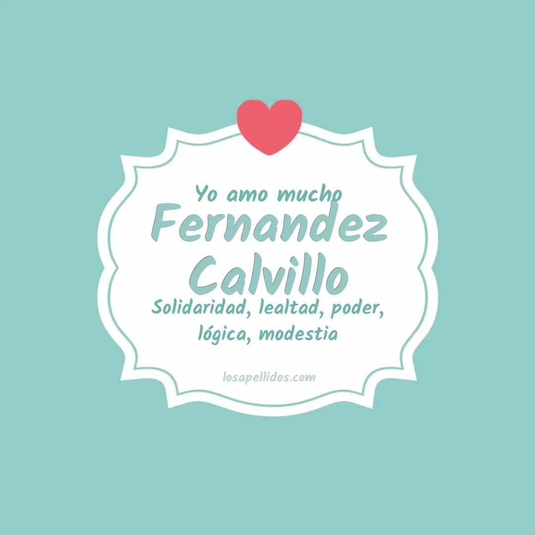 Yo amo mucho Fernandez calvillo