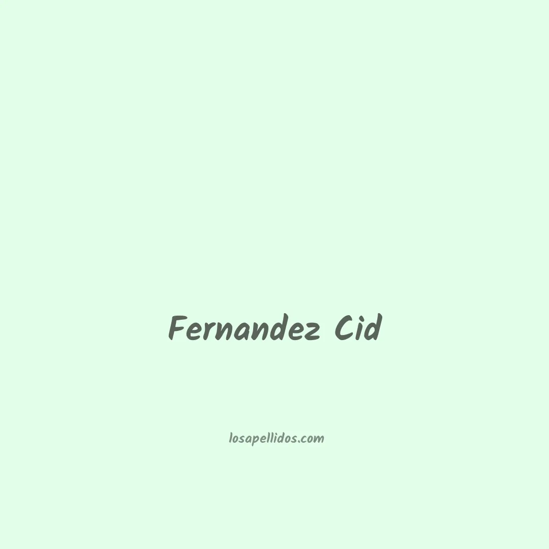Fernandez cid en chino