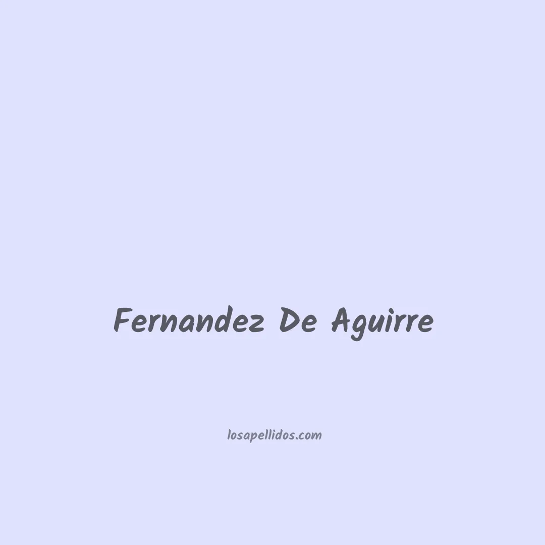Fernandez de aguirre en chino