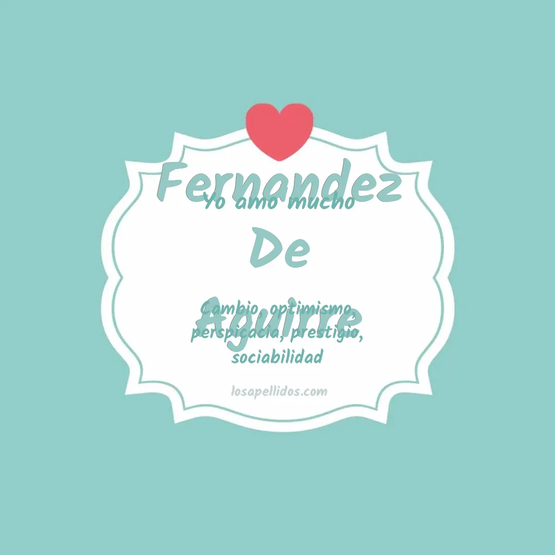 Yo amo mucho Fernandez de aguirre