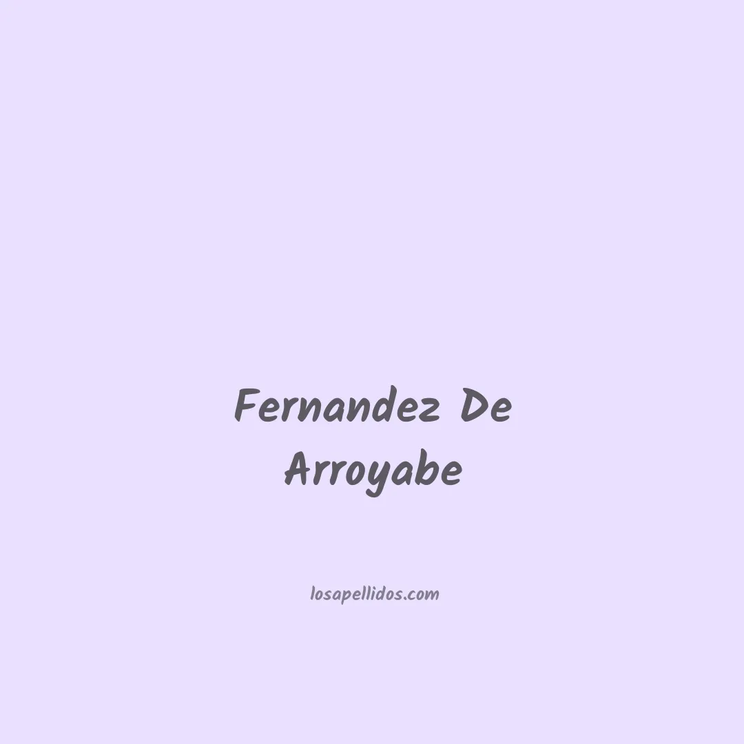 Fernandez de arroyabe en chino