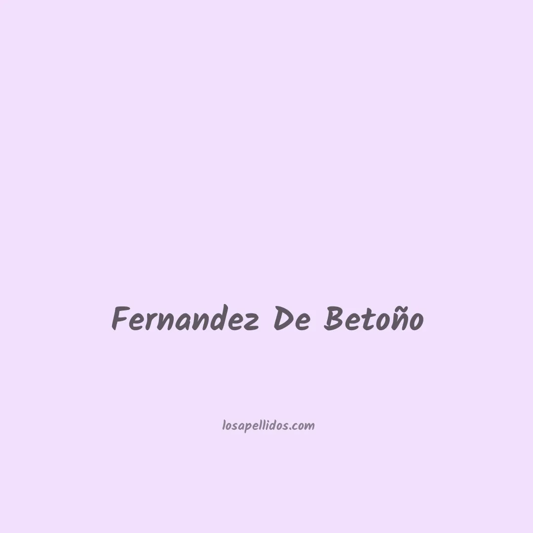 Fernandez de betoño en chino