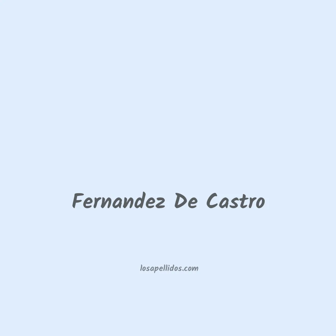 Fernandez de castro en chino
