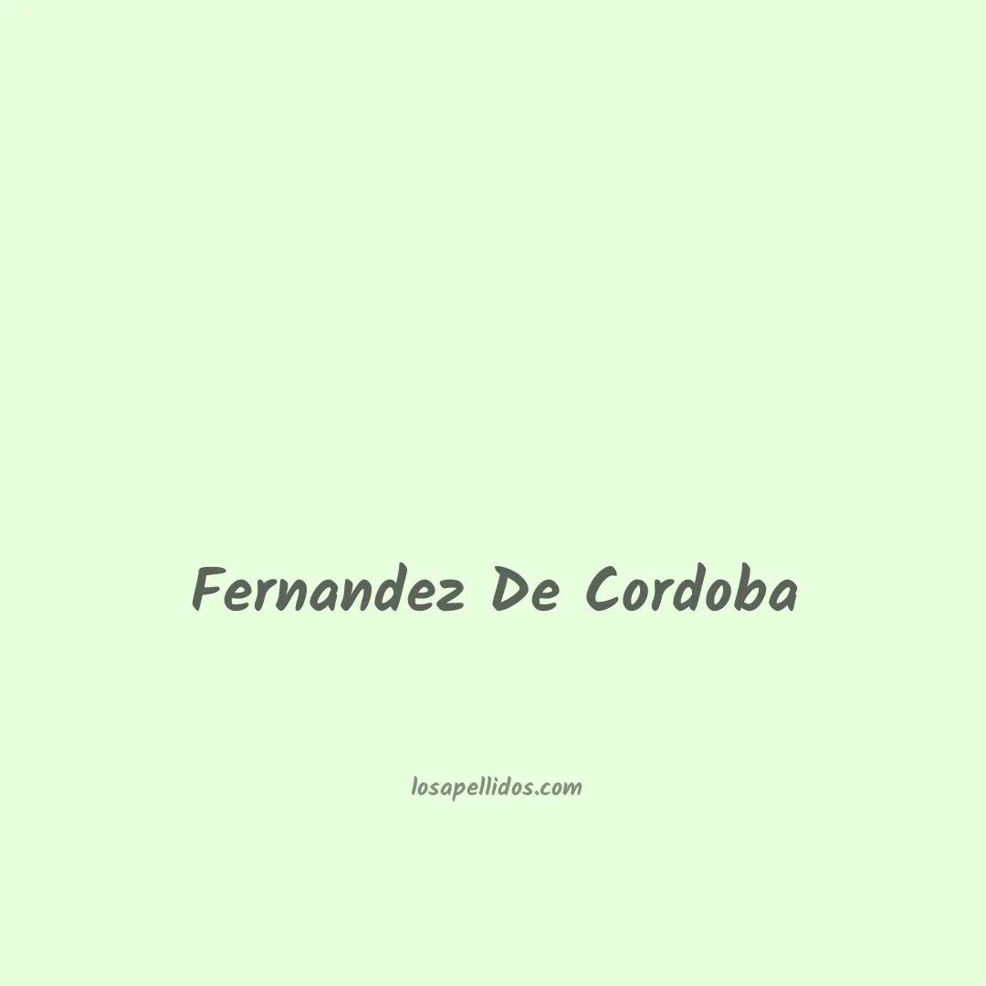 Fernandez de cordoba en chino