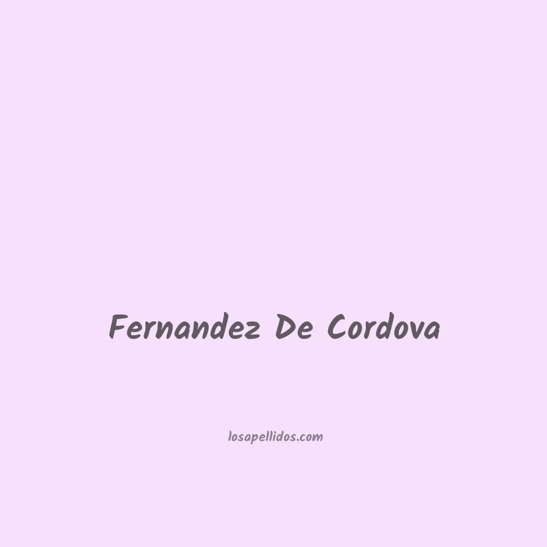 Fernandez de cordova en chino