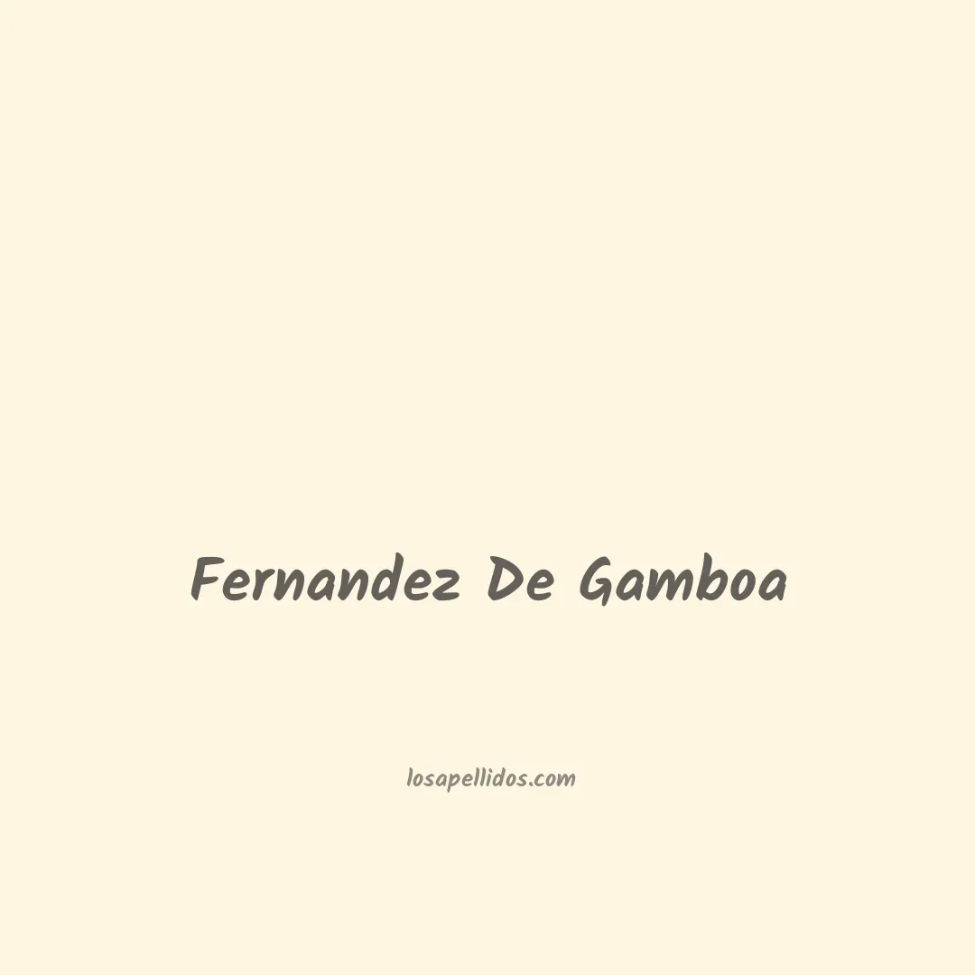 Fernandez de gamboa en chino