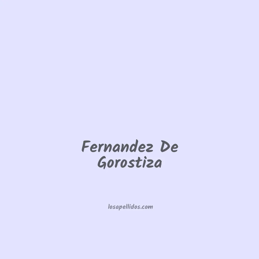 Fernandez de gorostiza en chino