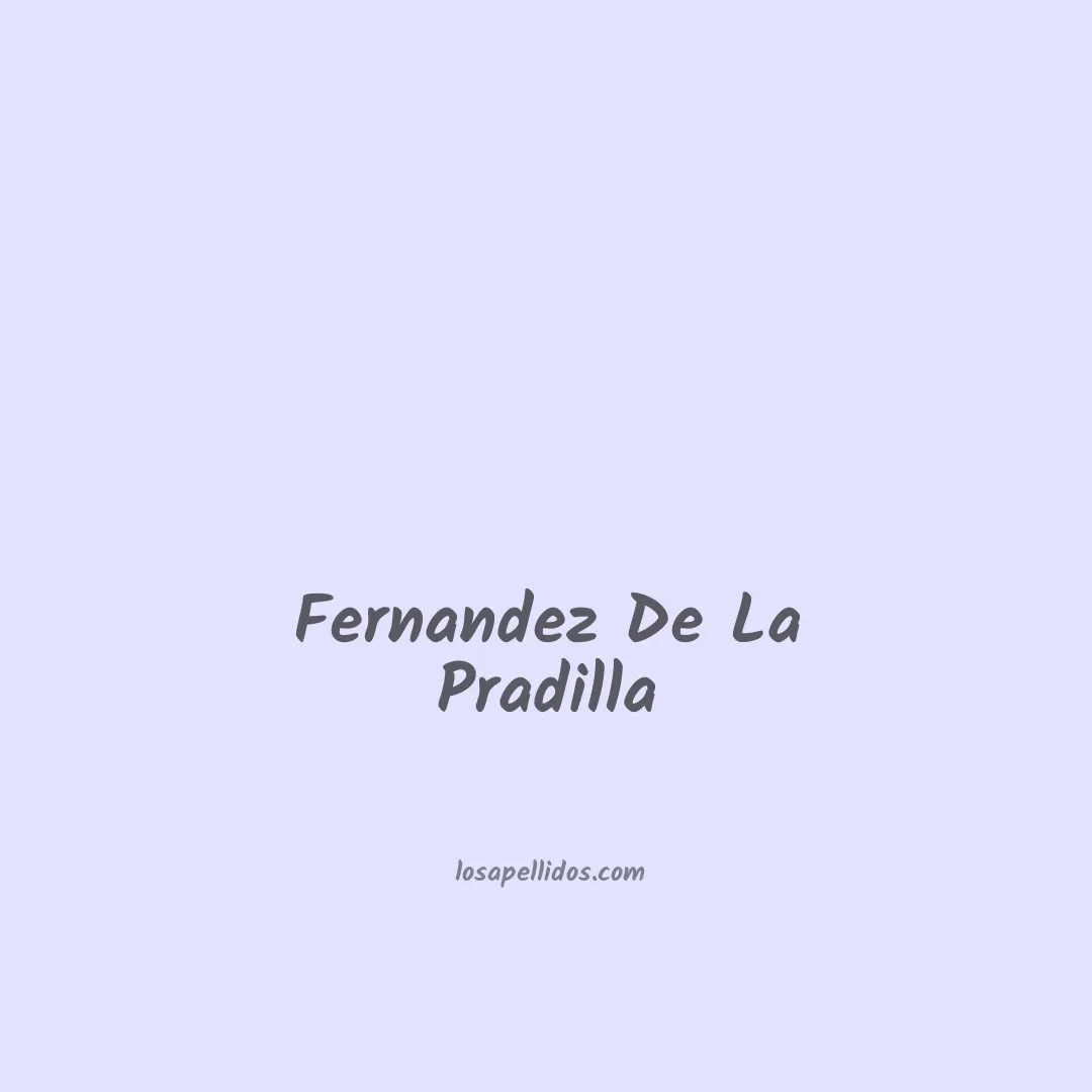 Fernandez de la pradilla en chino