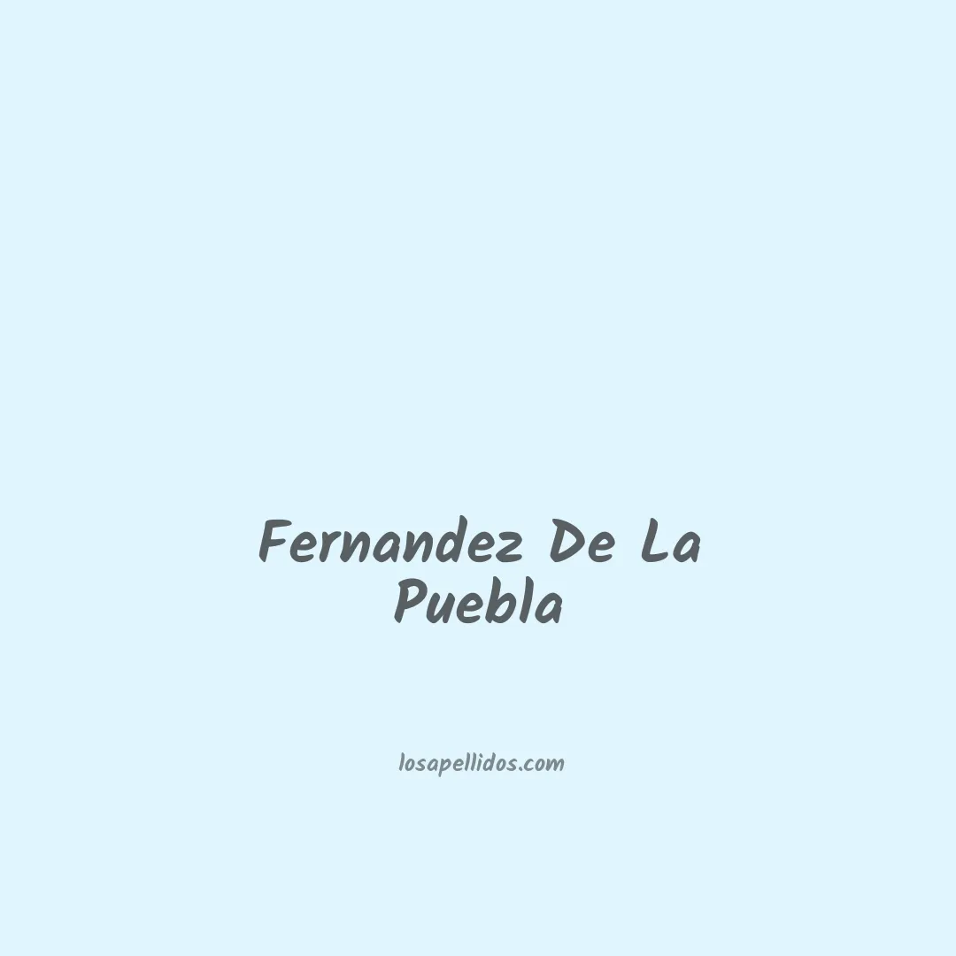 Fernandez de la puebla en chino