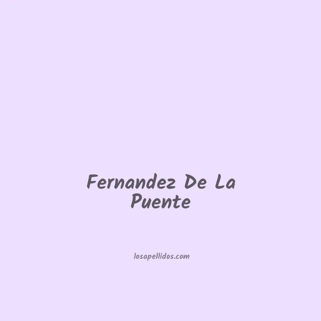 Fernandez de la puente en chino