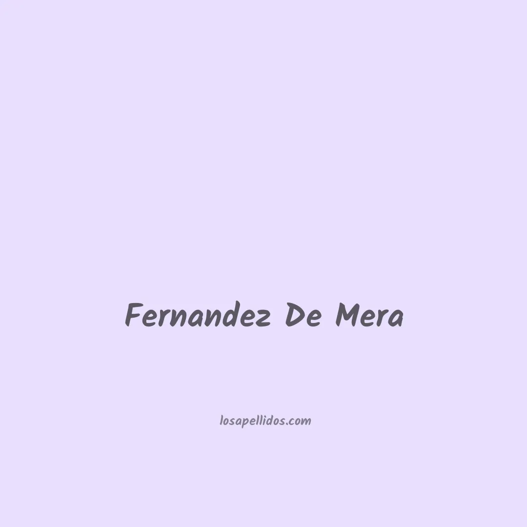 Fernandez de mera en chino