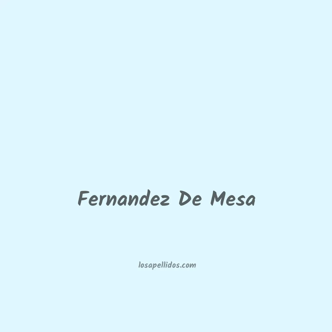 Fernandez de mesa en chino
