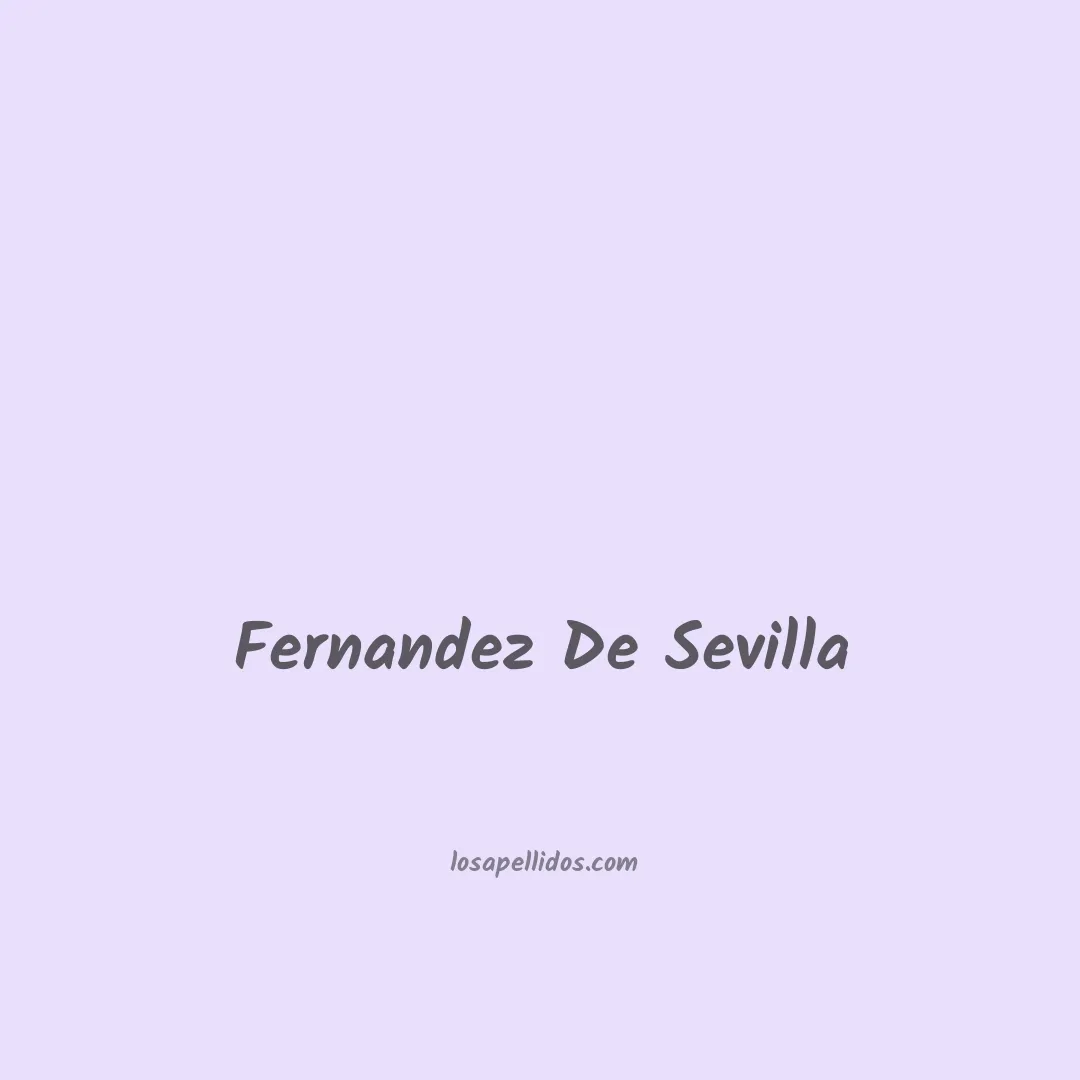 Fernandez de sevilla en chino