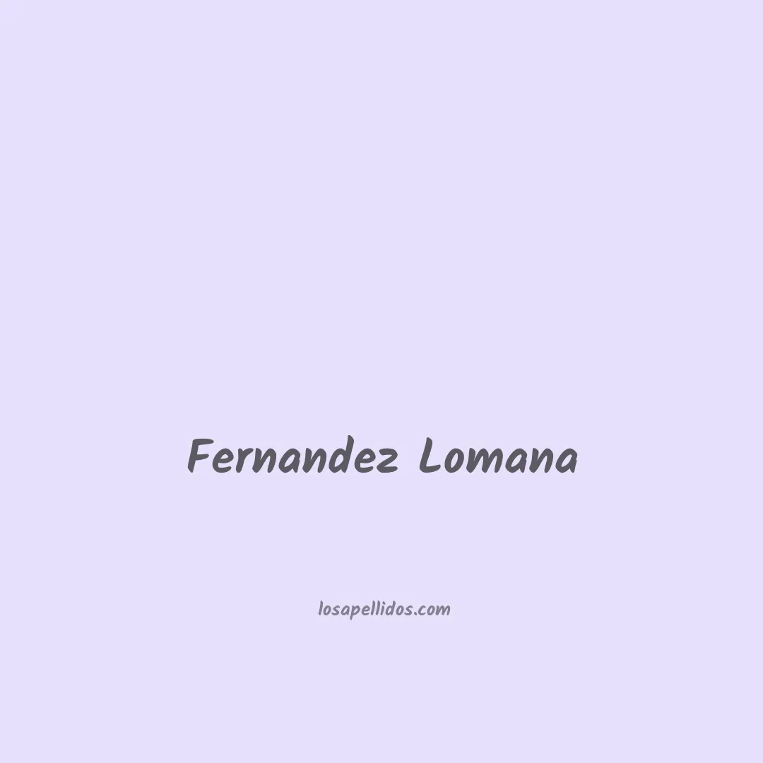 Fernandez lomana en chino