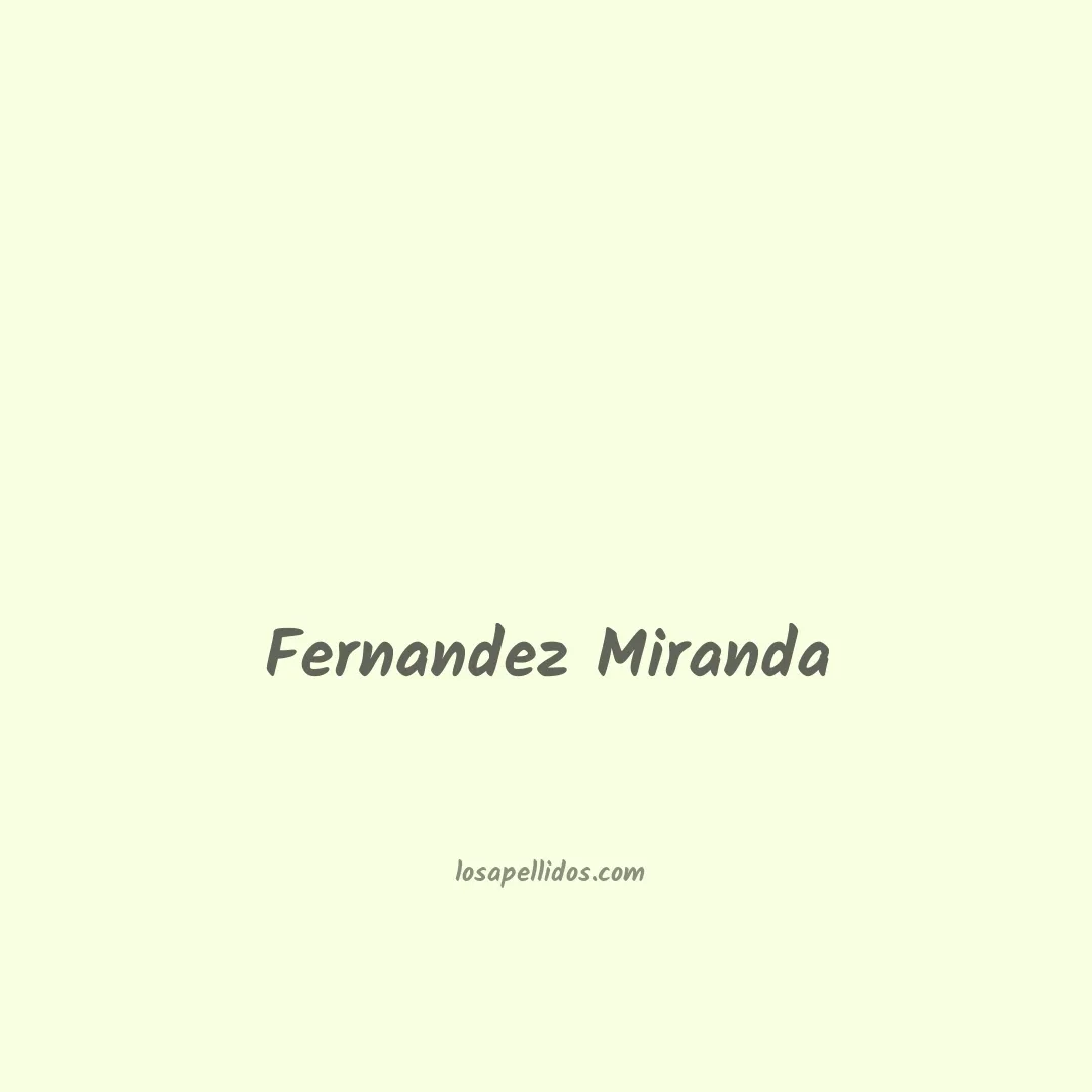 Fernandez miranda en chino