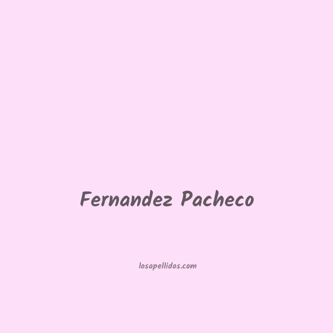 Fernandez pacheco en chino