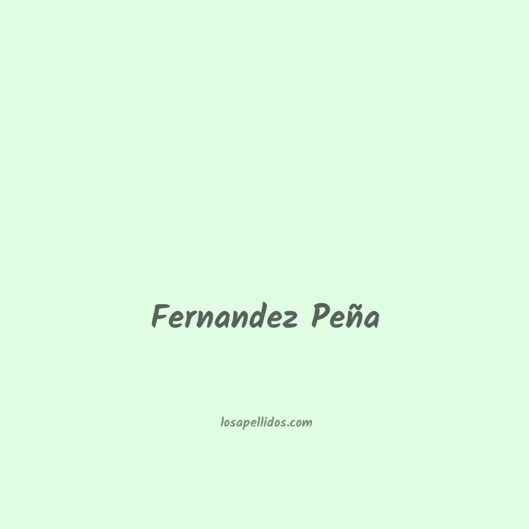 Fernandez peña en chino
