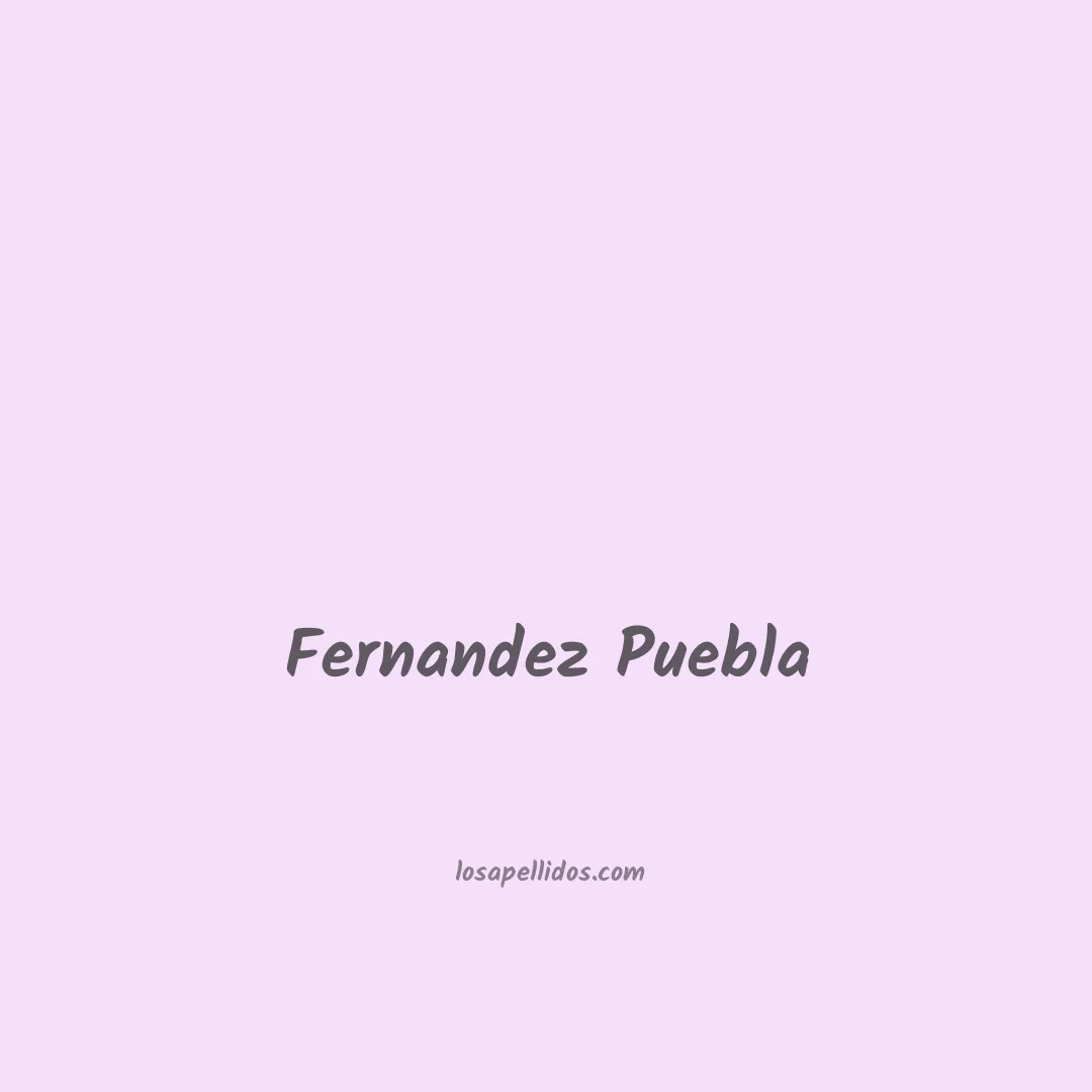 Fernandez puebla en chino