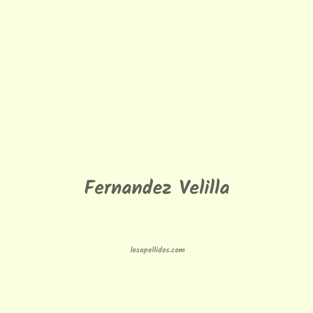 Fernandez velilla en chino