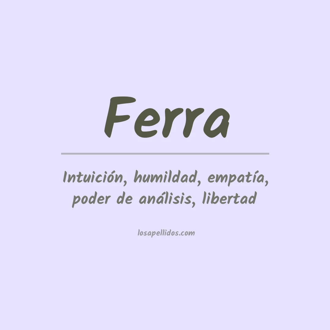 Apellido Ferra