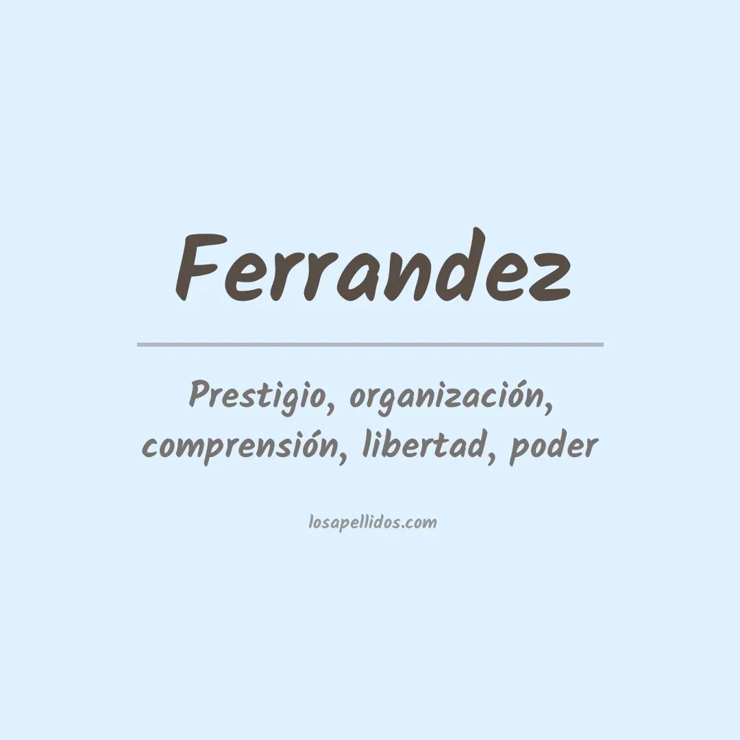 Apellido Ferrandez