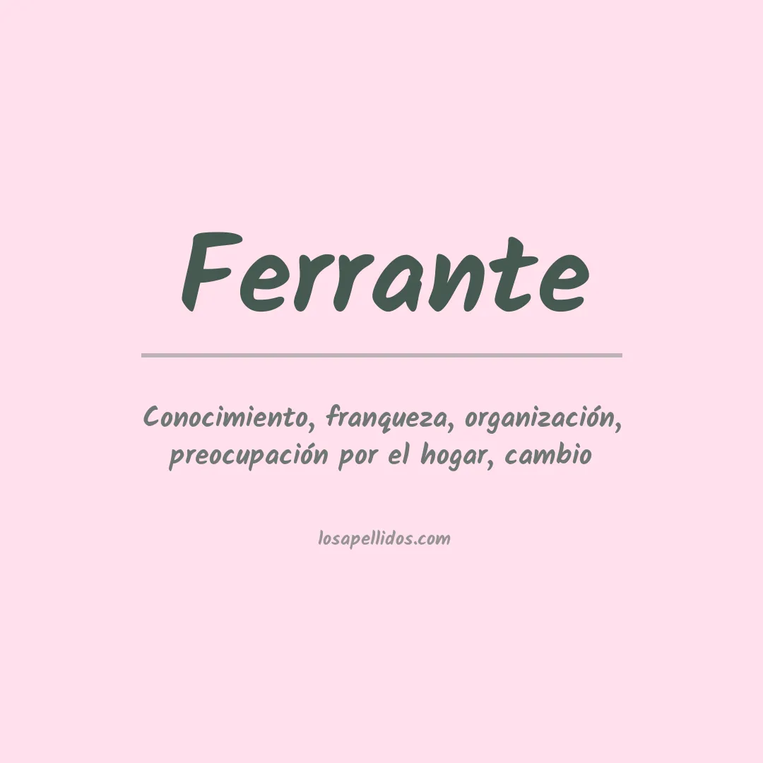 Apellido Ferrante