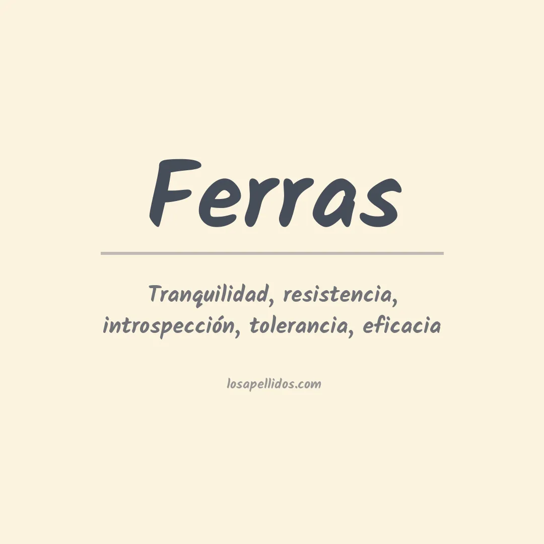 Apellido Ferras